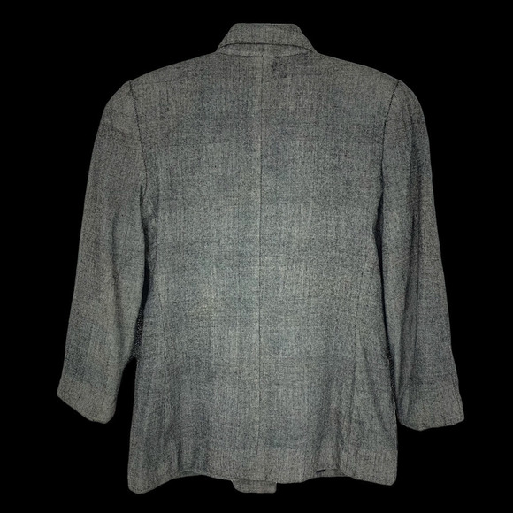 Vintage 1980's Agatha Brown Wool Black Plaid Blazer Jacket Sz 14 Notch Collar - Picture 7 of 7